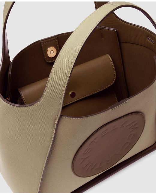 Stella McCartney Metallic Logo Crossbody Tote Bag