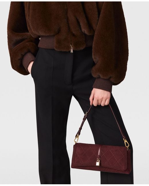 Stella McCartney Brown Plush Mink Bomber Jacket