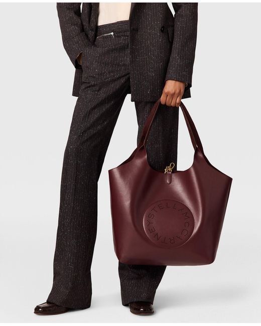 Stella McCartney Purple Logo Reversible Tote Bag