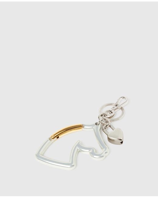 Stella McCartney White Horse Charm Keyring