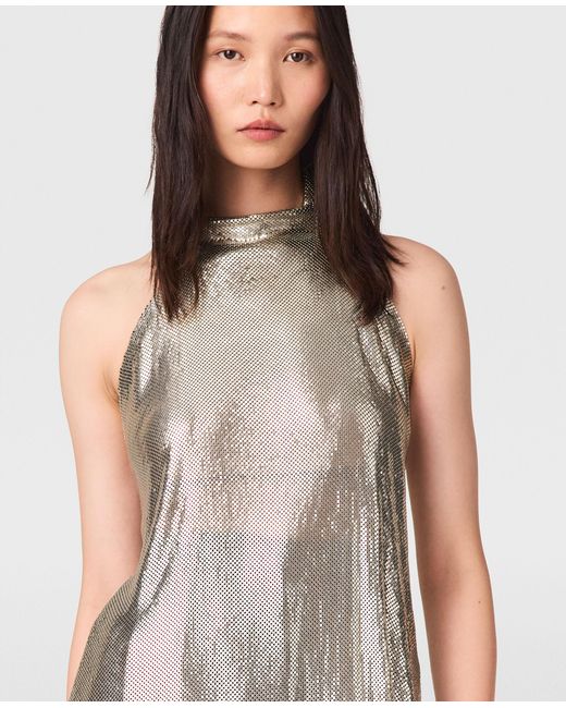 Stella McCartney White Chainmail Halterneck Top