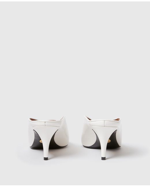 Stella McCartney White Brushed Heeled Mules