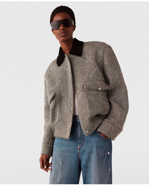 【送料&関税込】Stella McCartney Embroidered Tweed Oversize STELLA MCCARTNEY + NET SUSTAIN oversized wool-blend blazer