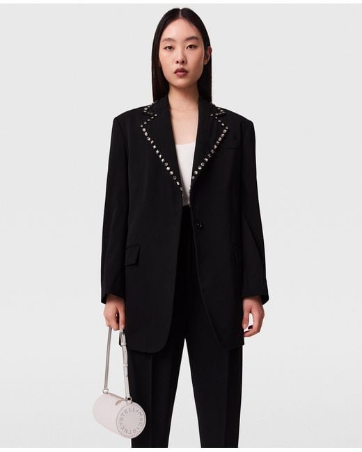 Stella McCartney Black Embellished Wool Blazer