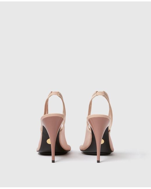 Stella McCartney Pink Slingback Stretch Mesh Pumps