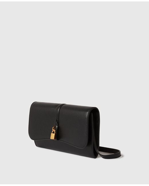 Stella McCartney Black Ryder Flap Crossbody Bag