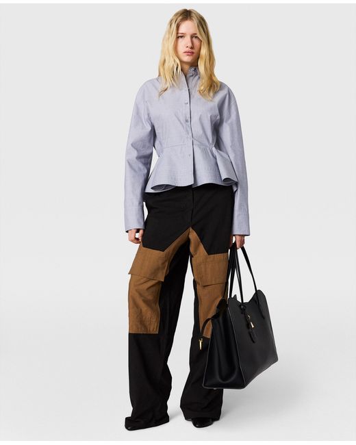 Stella McCartney Black Washed Cotton Cargo Trousers