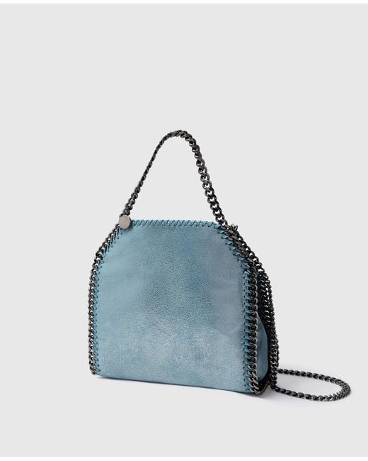 Stella McCartney Blue Falabella Iridescent Mini Tote Bag