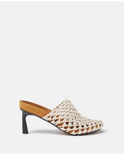 Stella McCartney Natural Terra Recycled Knotted Net Mules