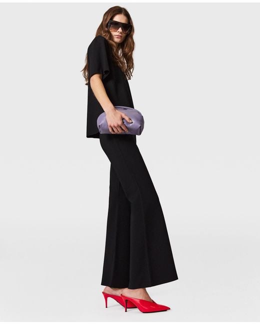 Stella McCartney Black Compact Knit Flared Pants