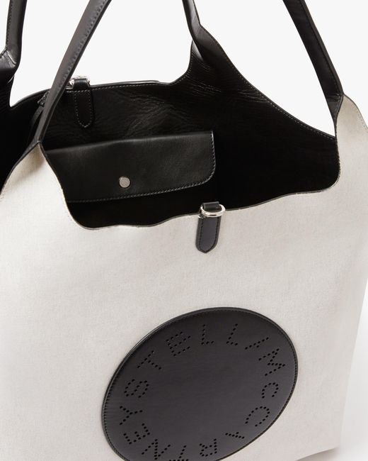 Stella McCartney White Logo Reversible Tote Bag