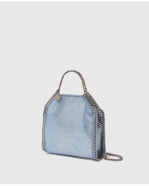 Stella McCartney Blue Dotted Falabella Tiny Tote Bag