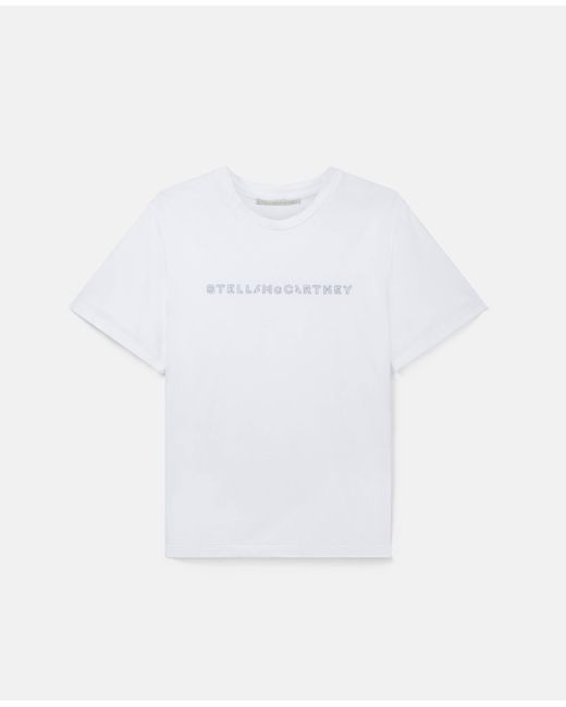 Stella McCartney White Graphic Oversized Cotton T-shirt