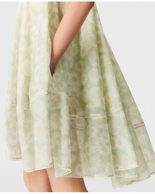 Stella McCartney White Daisy Print Halterneck Mini Dress