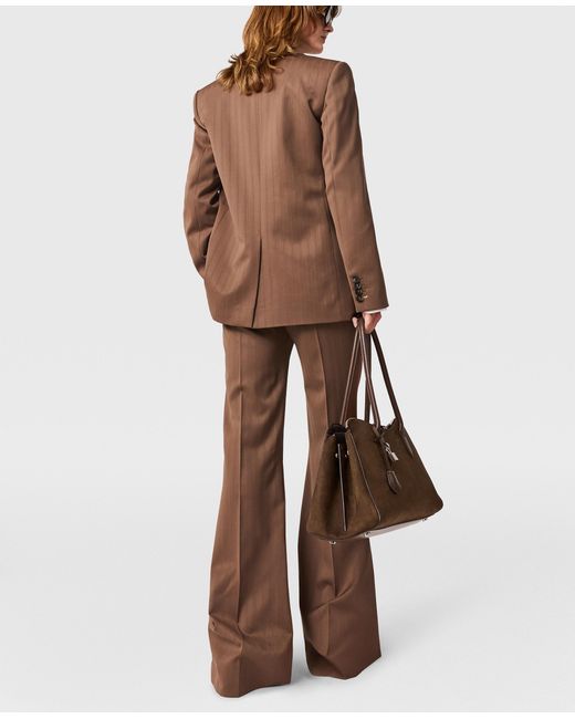 Stella McCartney Brown Mid-Rise Bootcut Trousers
