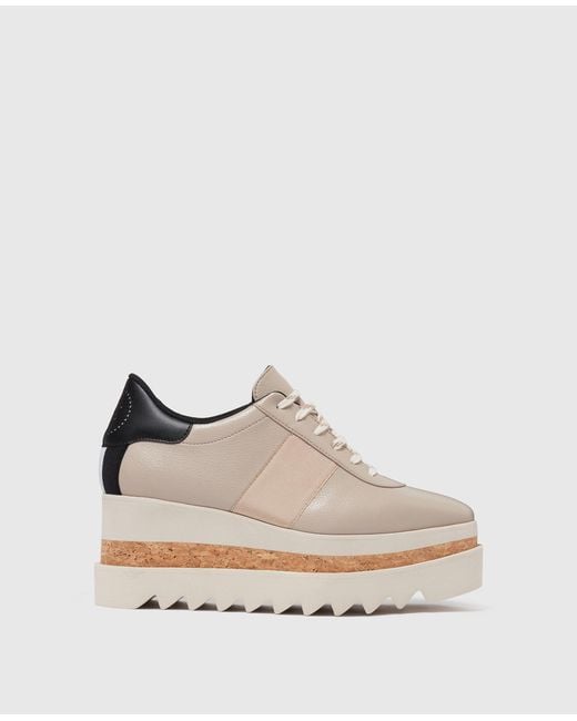 Stella McCartney White Sneak-Elyse Platform Trainers