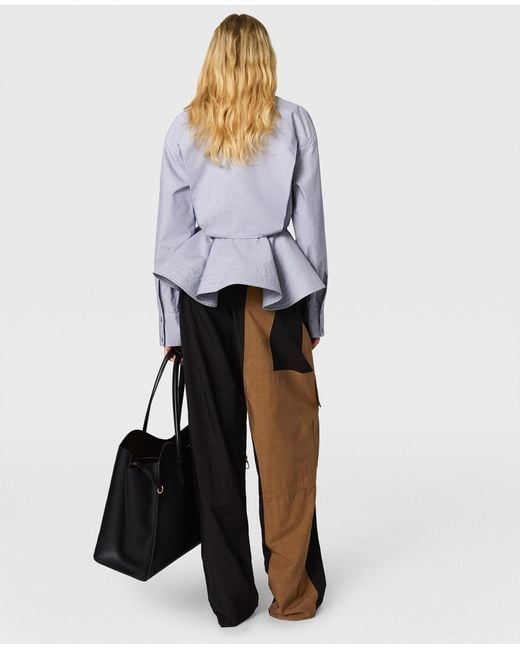Stella McCartney Black Washed Cotton Cargo Trousers