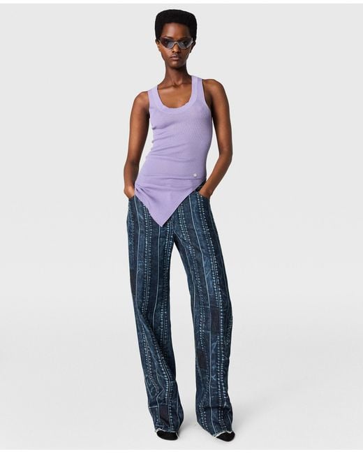 Stella McCartney Purple Lightweight Wool Round Neck Top