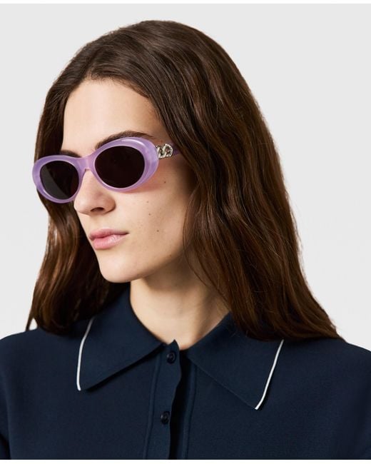 Stella McCartney Multicolor Logo Oval Sunglasses