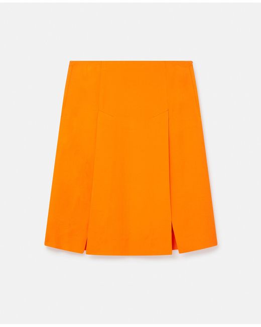 Stella McCartney Orange Side Slit Tailored Skirt
