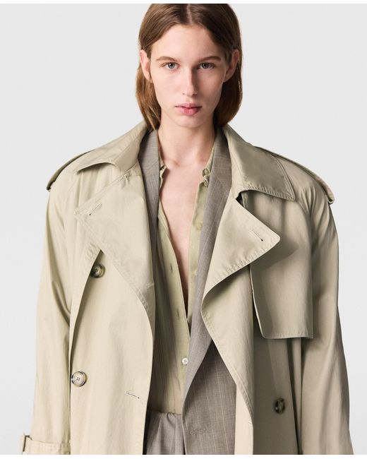 Stella McCartney Natural Oversized Belted Trench Coat