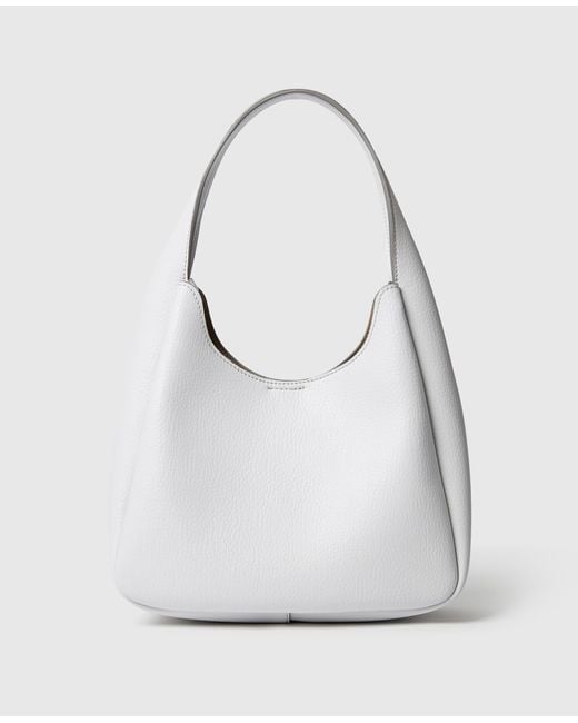 Stella McCartney White Logo Small Hobo Bag
