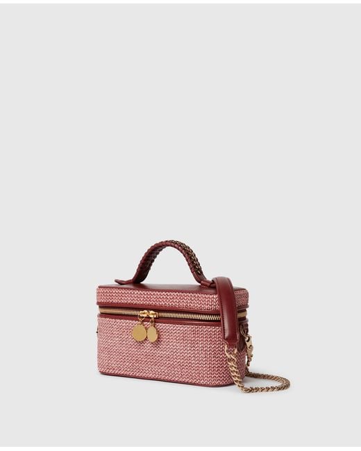 Stella McCartney Pink Falabella Raffia Vanity Case, One Size