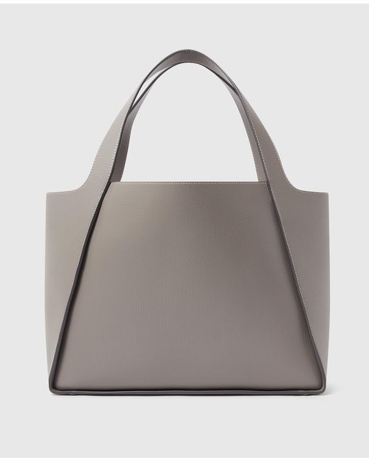 Stella McCartney Gray Logo Large Tote Bag, One Size