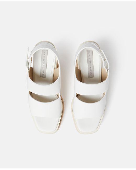 Stella McCartney White Elyse Alter Mat Platform Sandals