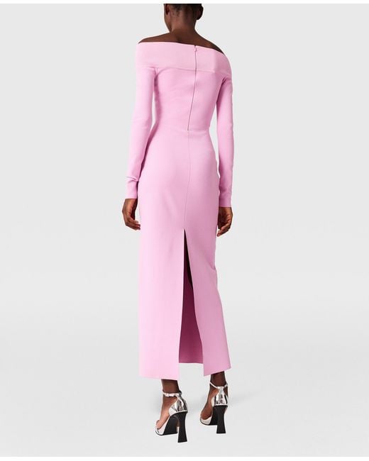 Stella McCartney Pink Compact Knit Long Sleeve Dress