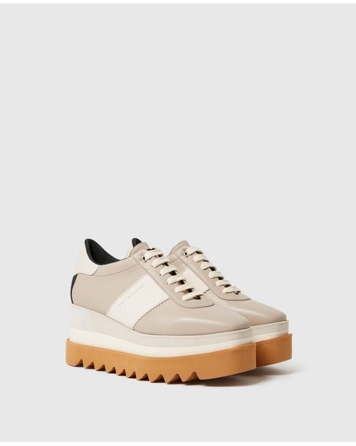 Stella McCartney White Sneak-Elyse Platform Sneakers