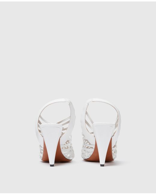 Stella McCartney White Stella Spur Woven Slingbacks