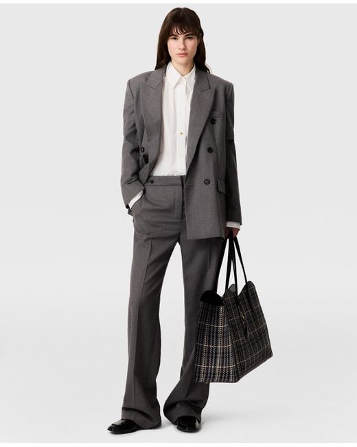 Stella McCartney Gray Tailored Slim Wool Pants