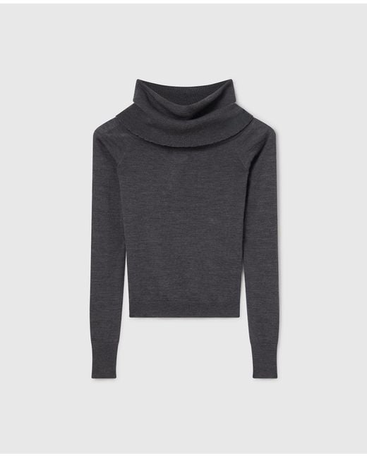 Stella McCartney Black Off-shoulder Long-sleeve Jumper
