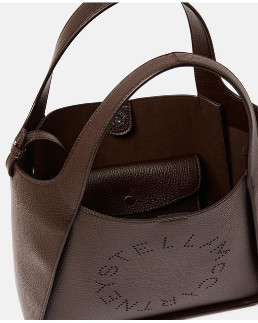 Stella McCartney Brown Logo Crossbody Tote Bag