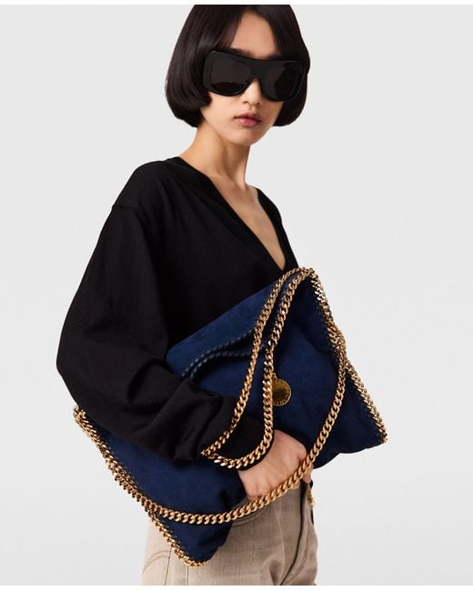 Stella McCartney Blue Falabella Fold-over Tote Bag