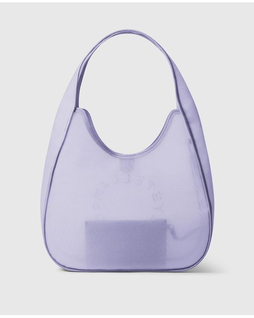 Stella McCartney Purple Logo Mesh Large Hobo Bag