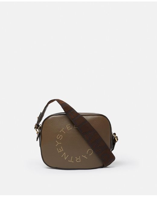 Stella McCartney Brown Logo Crossbody Camera Bag, , Chocolate