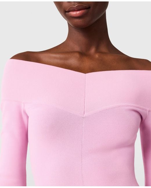 Stella McCartney Pink Compact Knit Long Sleeve Dress