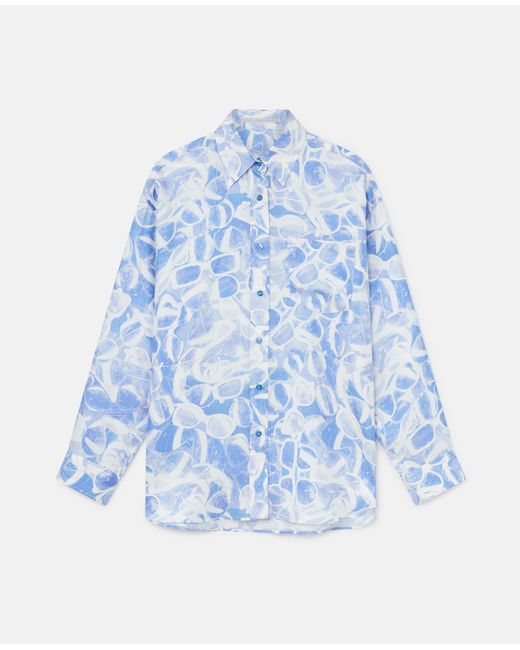 Stella McCartney Blue Sunglasses Print Long-Sleeve Shirt