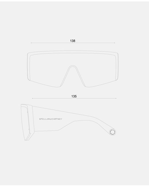 Stella McCartney Gray Translucent Square Sunglasses