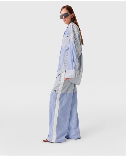 Stella McCartney Blue Striped Boyfriend Shirt