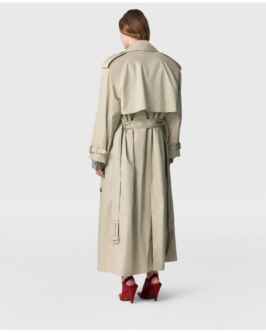 Stella McCartney Natural Oversized Belted Trench Coat