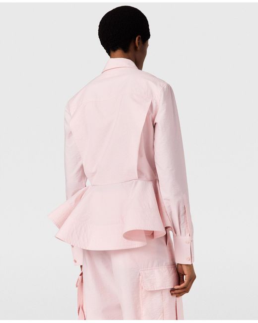 Stella McCartney Pink Peplum Cotton Shirt