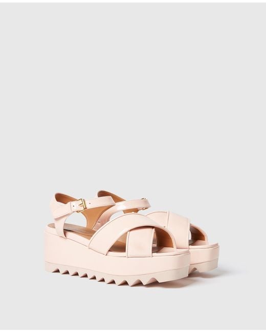 Stella McCartney Natural Elyse Criss-Cross Sandals