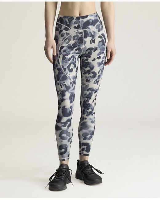 Stella McCartney Blue Truepurpose Leopard Print Training 7/8 Leggings