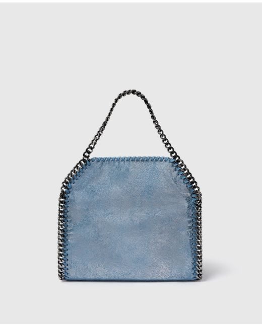 Stella McCartney Blue Falabella Iridescent Mini Tote Bag