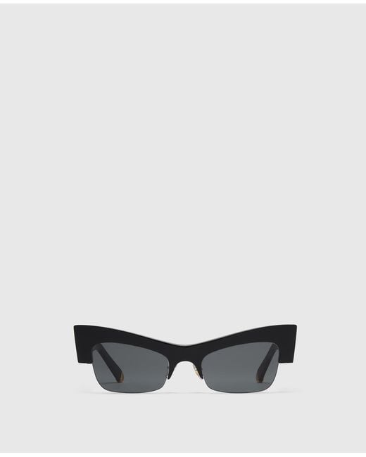 Stella McCartney White Medallion Geometric Sunglasses