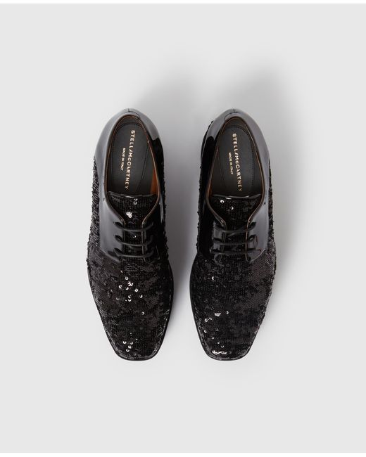 Stella McCartney Black Limited Edition Elyse Monochrome Sequin Platforms