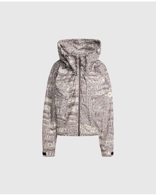 Stella McCartney White High-neck Snake Print Hooded Jacket